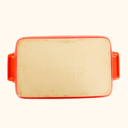 Le Creuset Volcanic Orange Stoneware Classic Rectangular Dish 25cm -  - Kitchenware