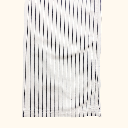 H&amp;M Cream Striped Elasticated Cotton Trousers - Size XS