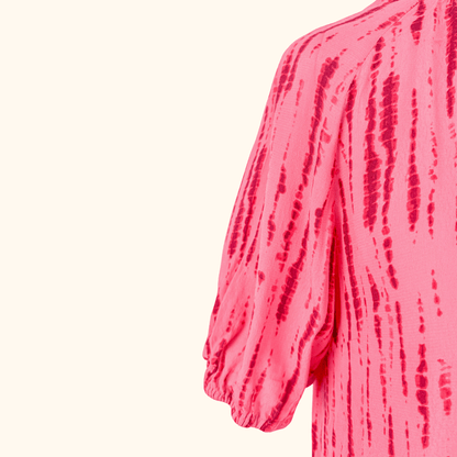 Hush Pink Red Tiered Mini Dress - Size 10 Hush