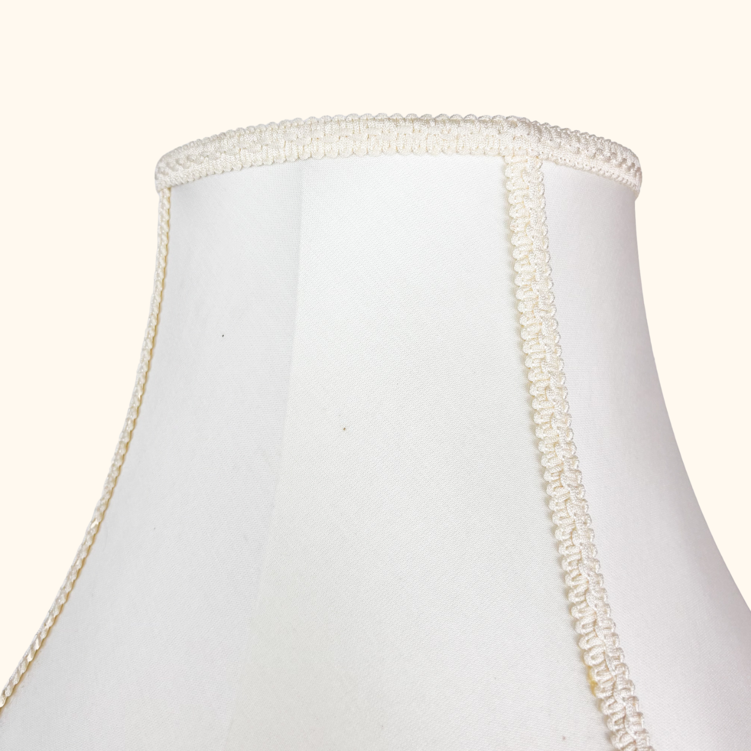 Large Cream Satin Fringe Bell Lampshade