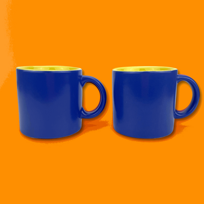 Large Plain Blue Mug - Set of 2 - Sunshine Thrift - Kitchenware