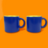 Large Plain Blue Mug - Set of 2 - Sunshine Thrift - Kitchenware