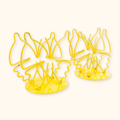 Yellow Butterfly Letter Rack Napkin Holder - Set of 2