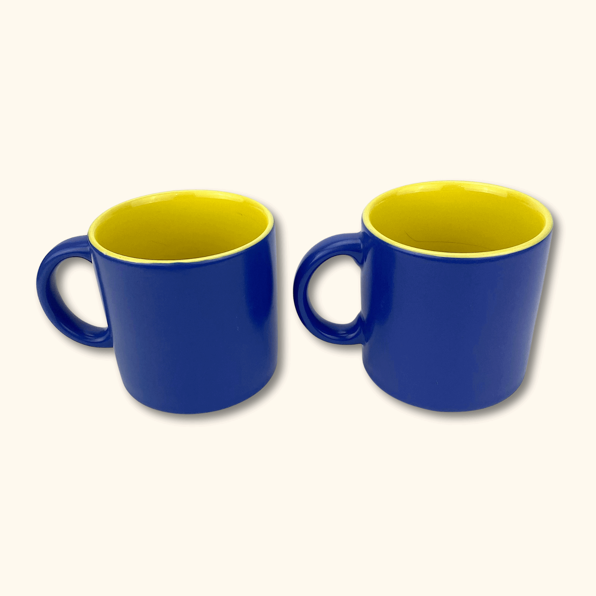 Large Plain Blue Mug - Set of 2 - Sunshine Thrift - Kitchenware