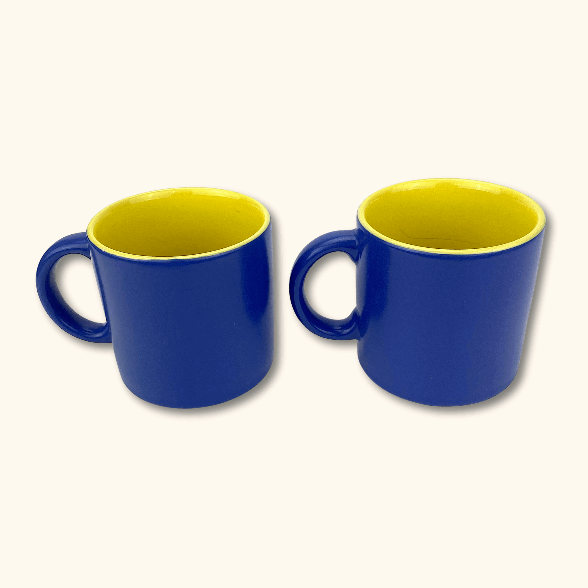 Large Plain Blue Mug - Set of 2 - Sunshine Thrift - Kitchenware
