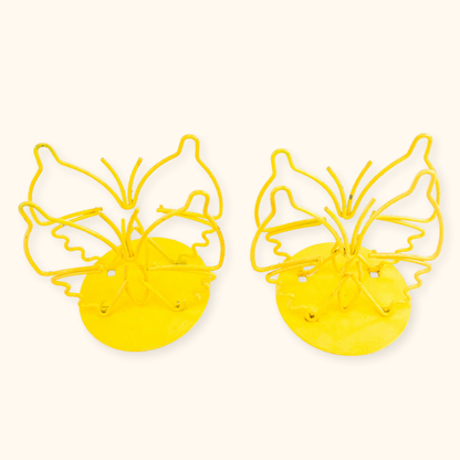 Yellow Butterfly Letter Rack Napkin Holder - Set of 2