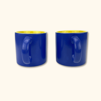 Large Plain Blue Mug - Set of 2 - Sunshine Thrift - Kitchenware