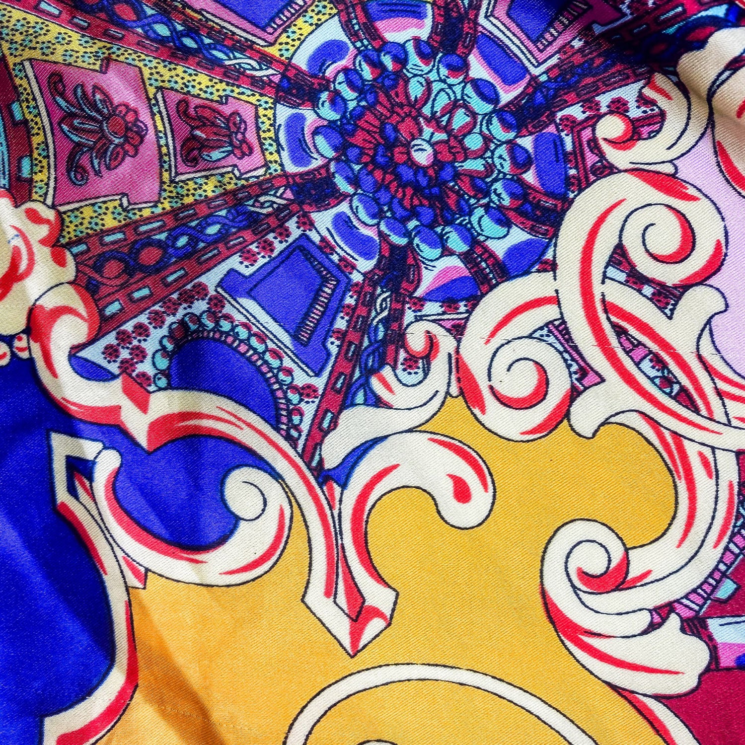 Paisley Satin Pattern Scarf - Sunshine Thrift - Hats &amp; Scarves