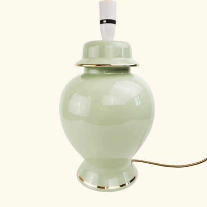 Large Mint Green Ceramic Jar Lamp Base Sunshine Thrift