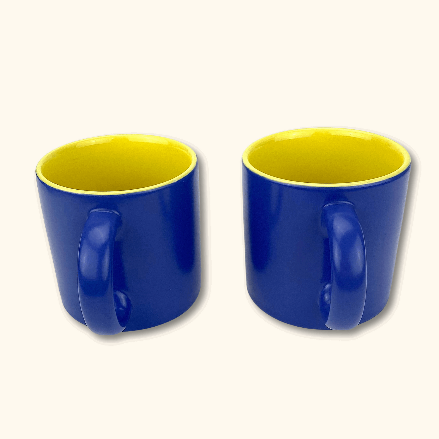 Large Plain Blue Mug - Set of 2 - Sunshine Thrift - Kitchenware