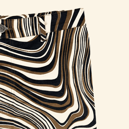 Motel Brown Swirl Marble High Waist Brown Jeans - Size Small