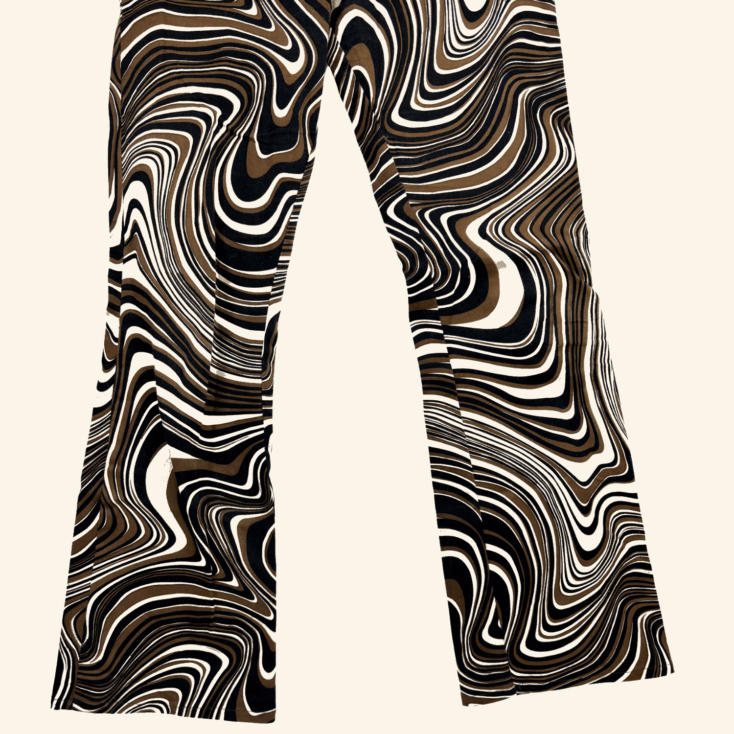 Motel Brown Swirl Marble High Waist Brown Jeans - Size Small