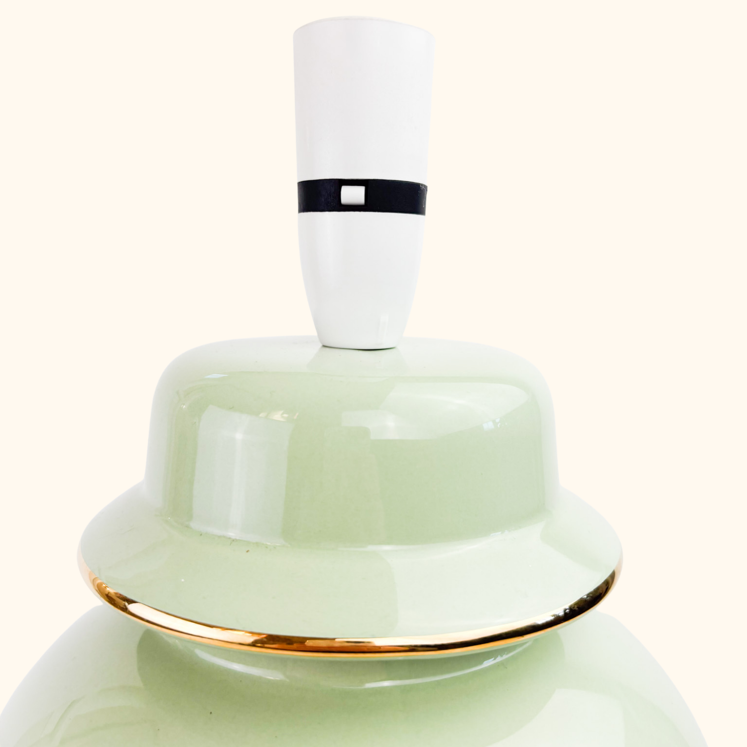 Large Mint Green Ceramic Jar Lamp Base Sunshine Thrift