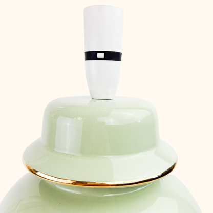 Large Mint Green Ceramic Jar Lamp Base Sunshine Thrift