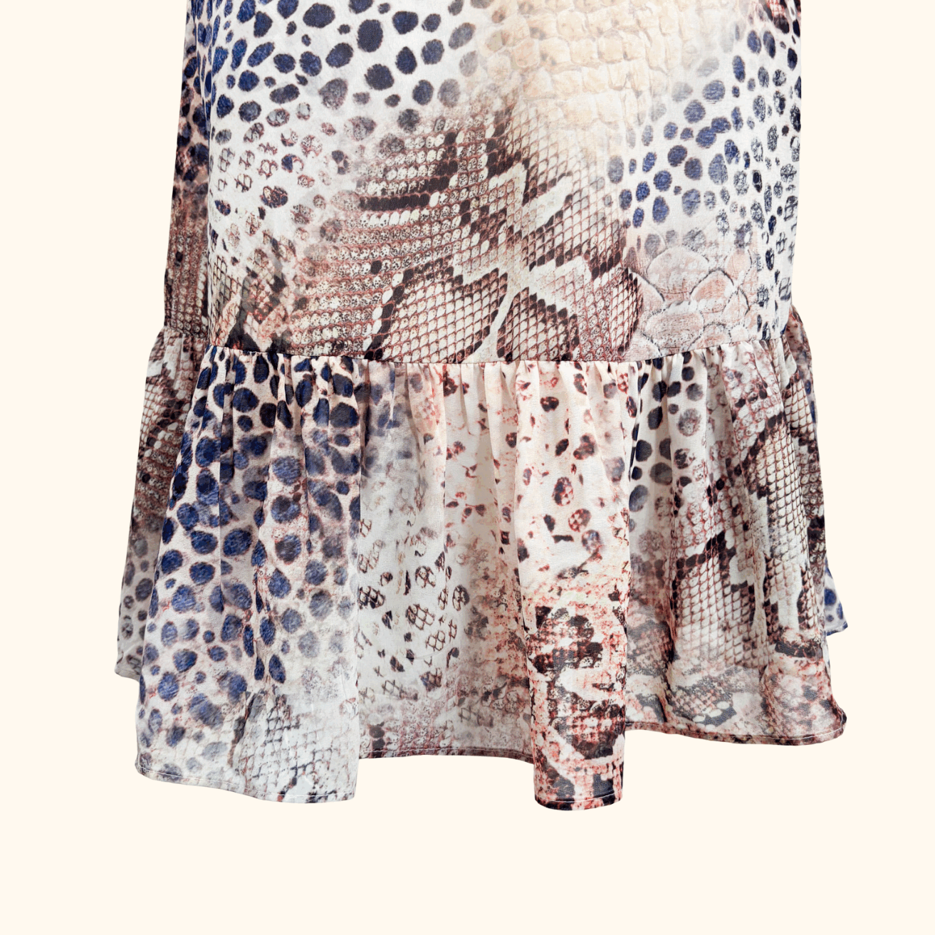 Sosandar Snake Print Cinch Waist Dress - Size 6 Sosandar