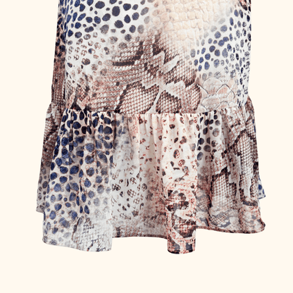 Sosandar Snake Print Cinch Waist Dress - Size 6 Sosandar