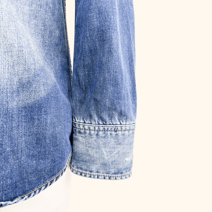Miss Sixty Distressed Blue Denim Long Sleeve Size - Size Small