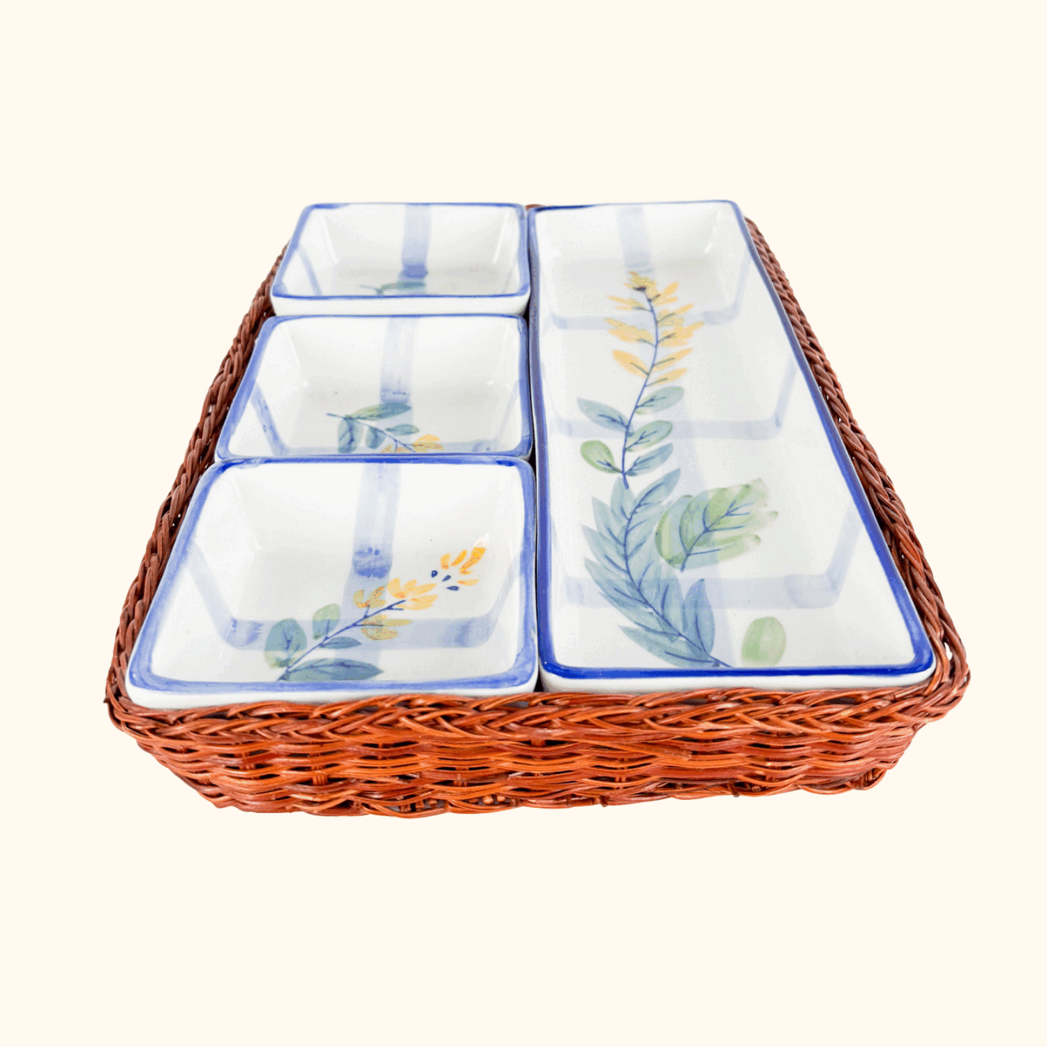 Ceramic Blue Serving Dishes Set of 4 Sunshine Thrift