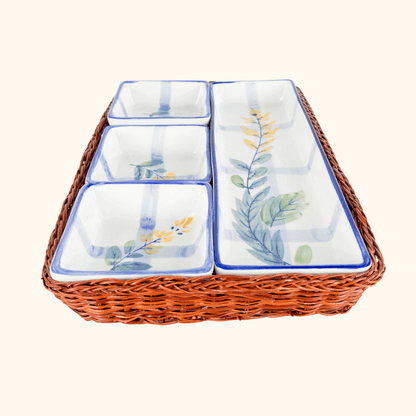 Ceramic Blue Serving Dishes Set of 4 Sunshine Thrift