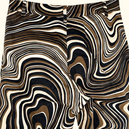 Motel Brown Swirl Marble High Waist Brown Jeans - Size Small