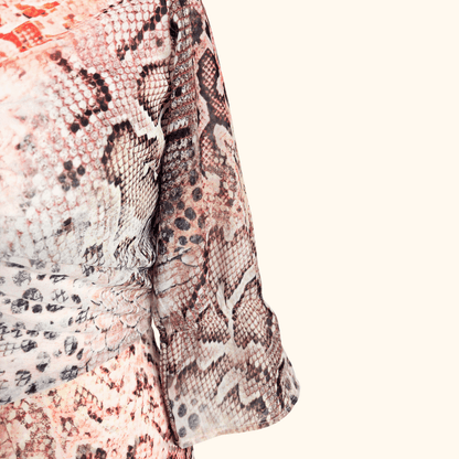 Sosandar Snake Print Cinch Waist Dress - Size 6 Sosandar