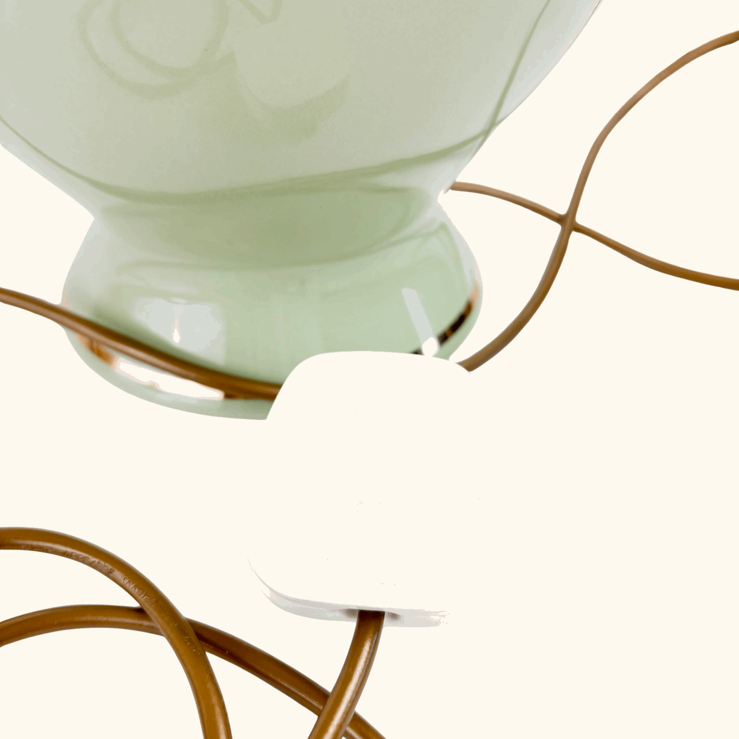 Large Mint Green Ceramic Jar Lamp Base Sunshine Thrift