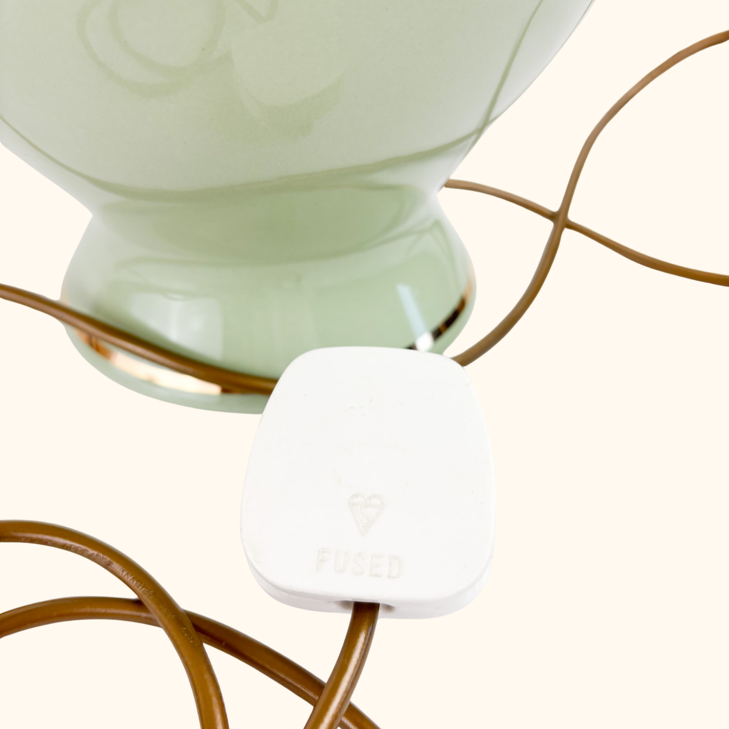 Large Mint Green Ceramic Jar Lamp Base Sunshine Thrift