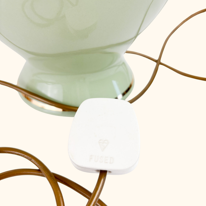 Large Mint Green Ceramic Jar Lamp Base Sunshine Thrift