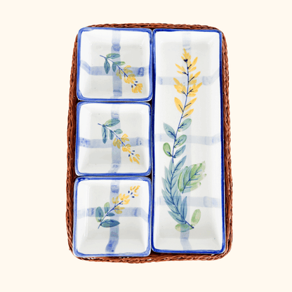 Ceramic Blue Serving Dishes Set of 4 Sunshine Thrift