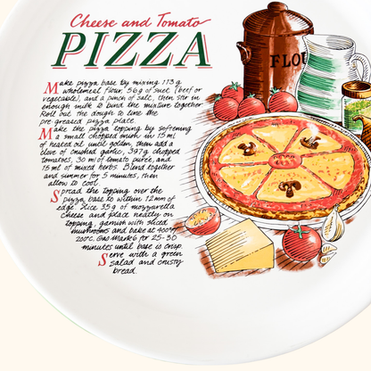 Vintage Rayware Pizza Recipe Serving Plate Rayware