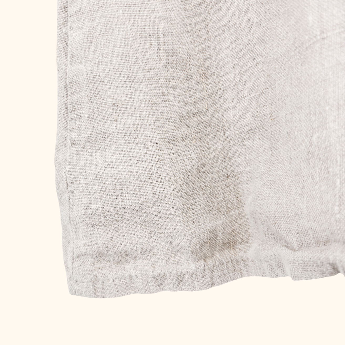 Flax 100% Linen Beige Short Sleeve Blouse - Size Medium Flax