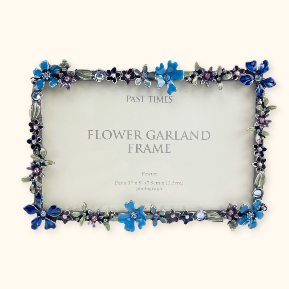 Past Times Metal Flower Picture Frame 3inch x 5inch