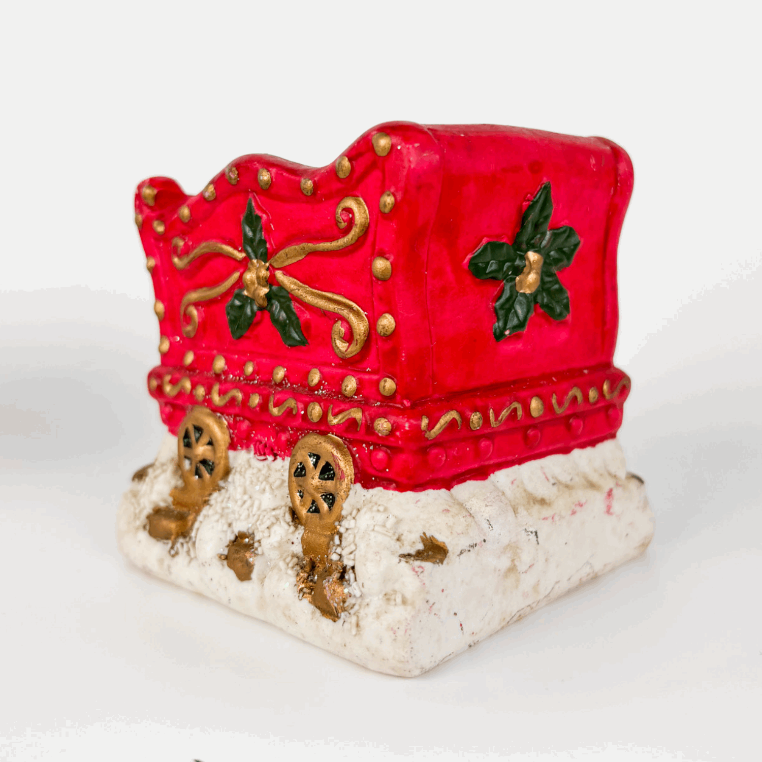 Vintage Ceramic Christmas Train Tea Light Holder 4 Piece Sunshine Thrift