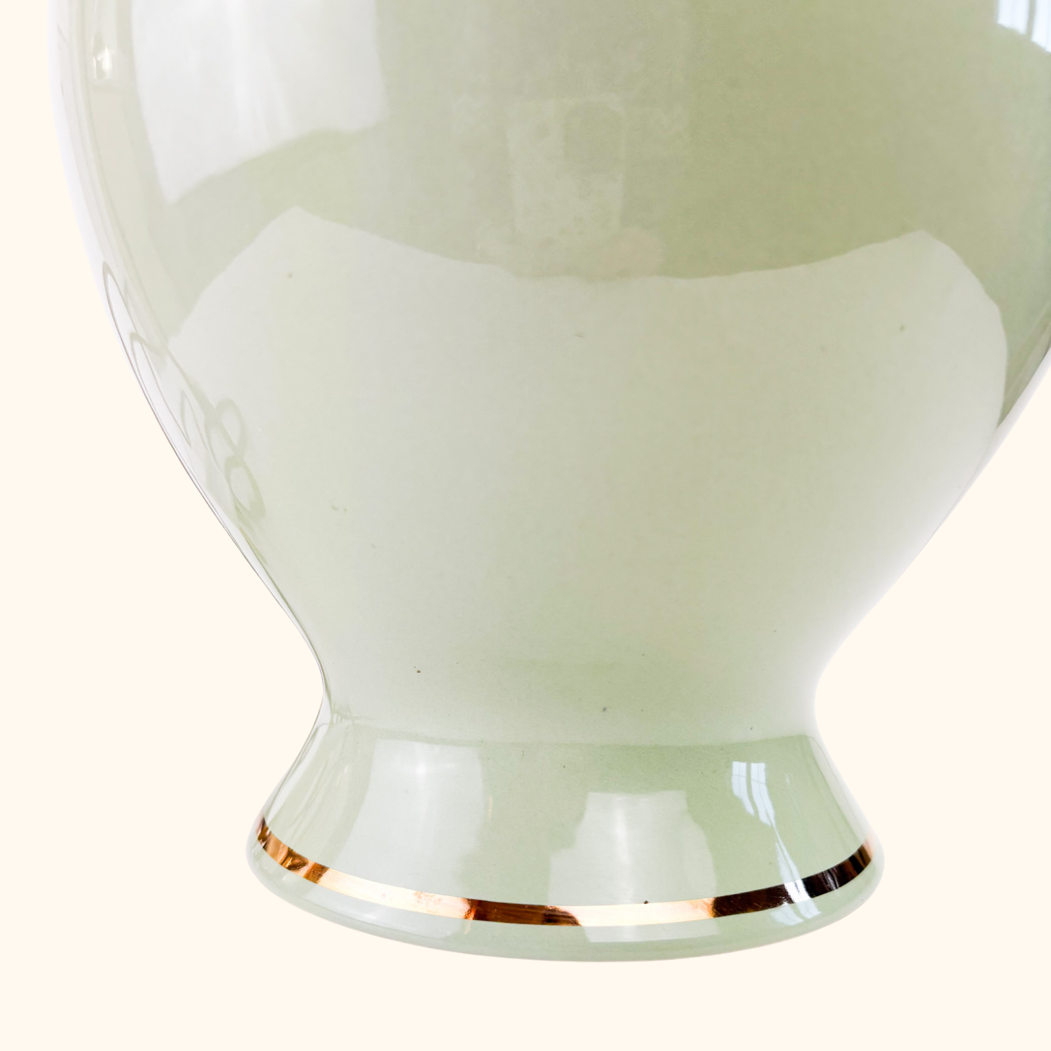 Large Mint Green Ceramic Jar Lamp Base Sunshine Thrift