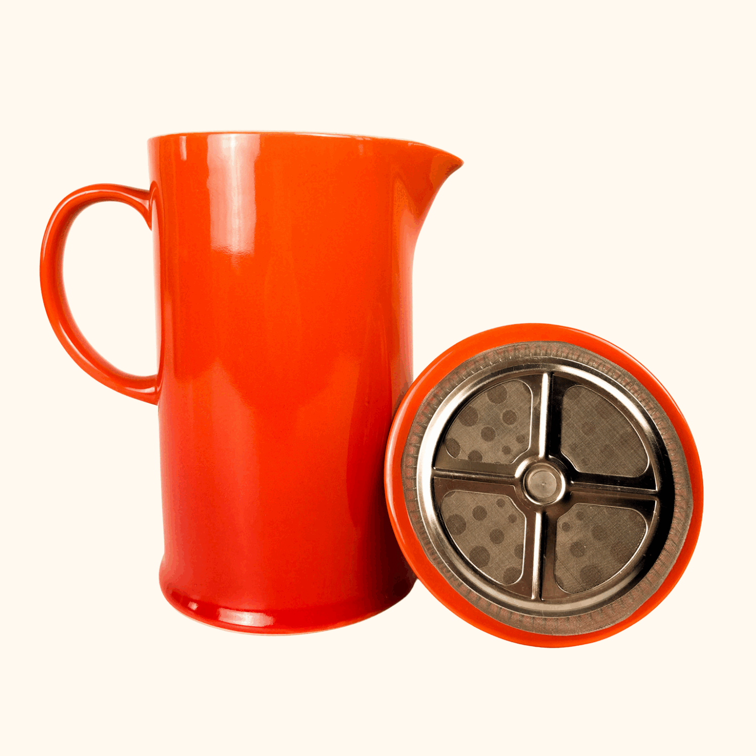 Le Creuset Volcanic Orange Stoneware Cafetière 1L -  - Kitchenware