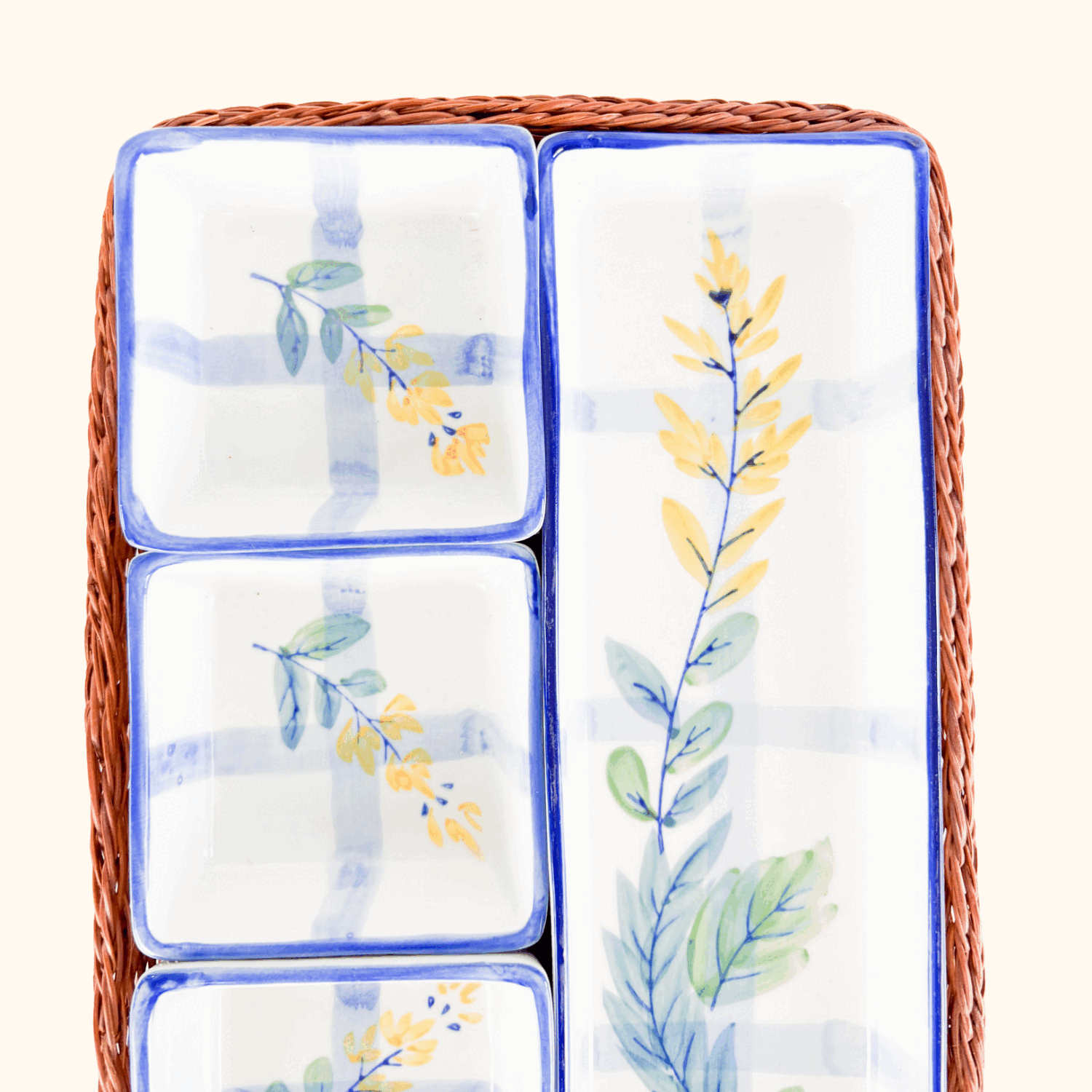 Ceramic Blue Serving Dishes Set of 4 Sunshine Thrift