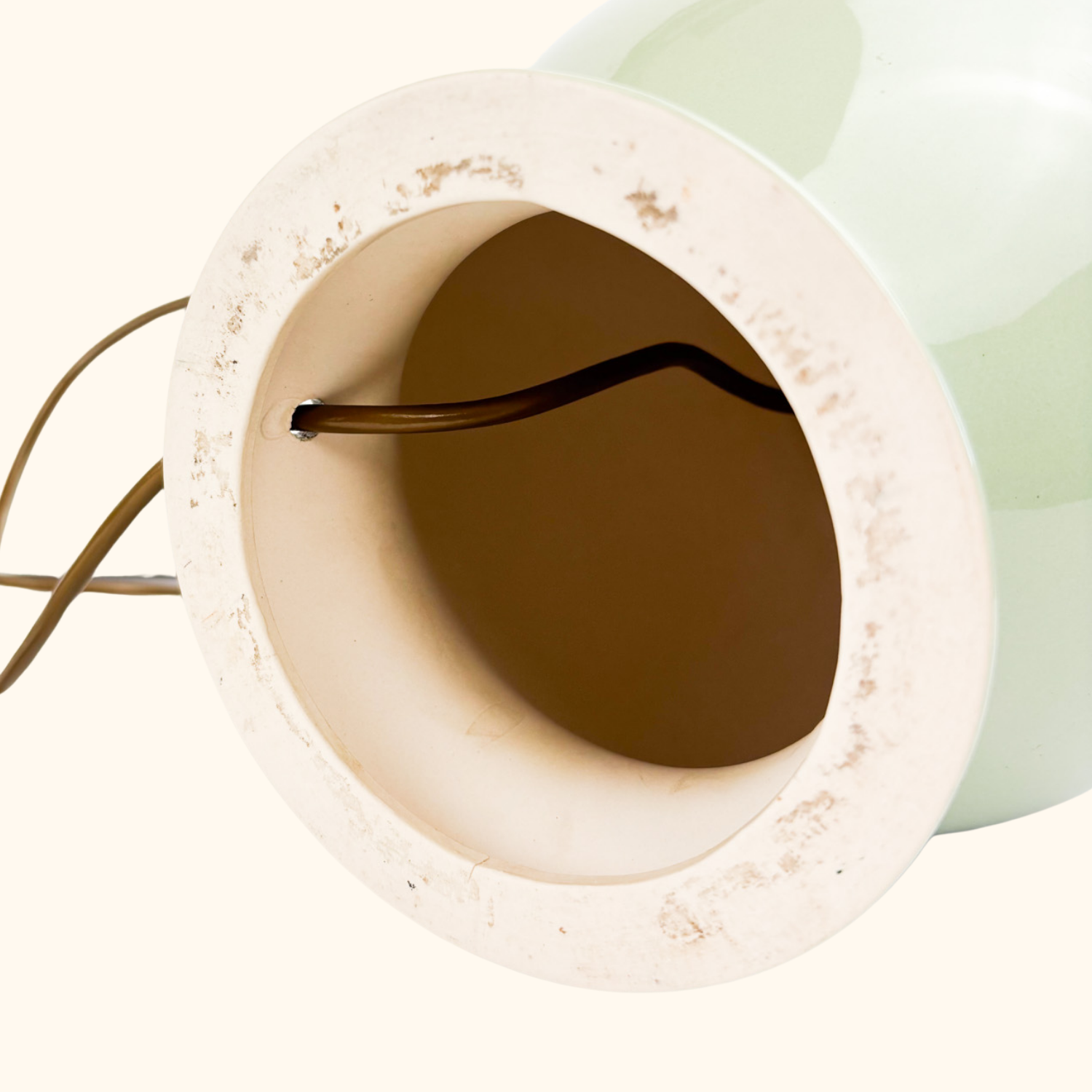 Large Mint Green Ceramic Jar Lamp Base Sunshine Thrift