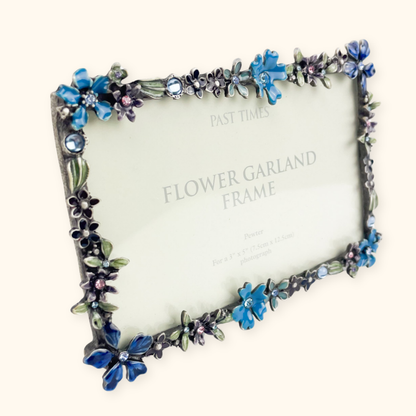 Past Times Metal Flower Picture Frame 3inch x 5inch