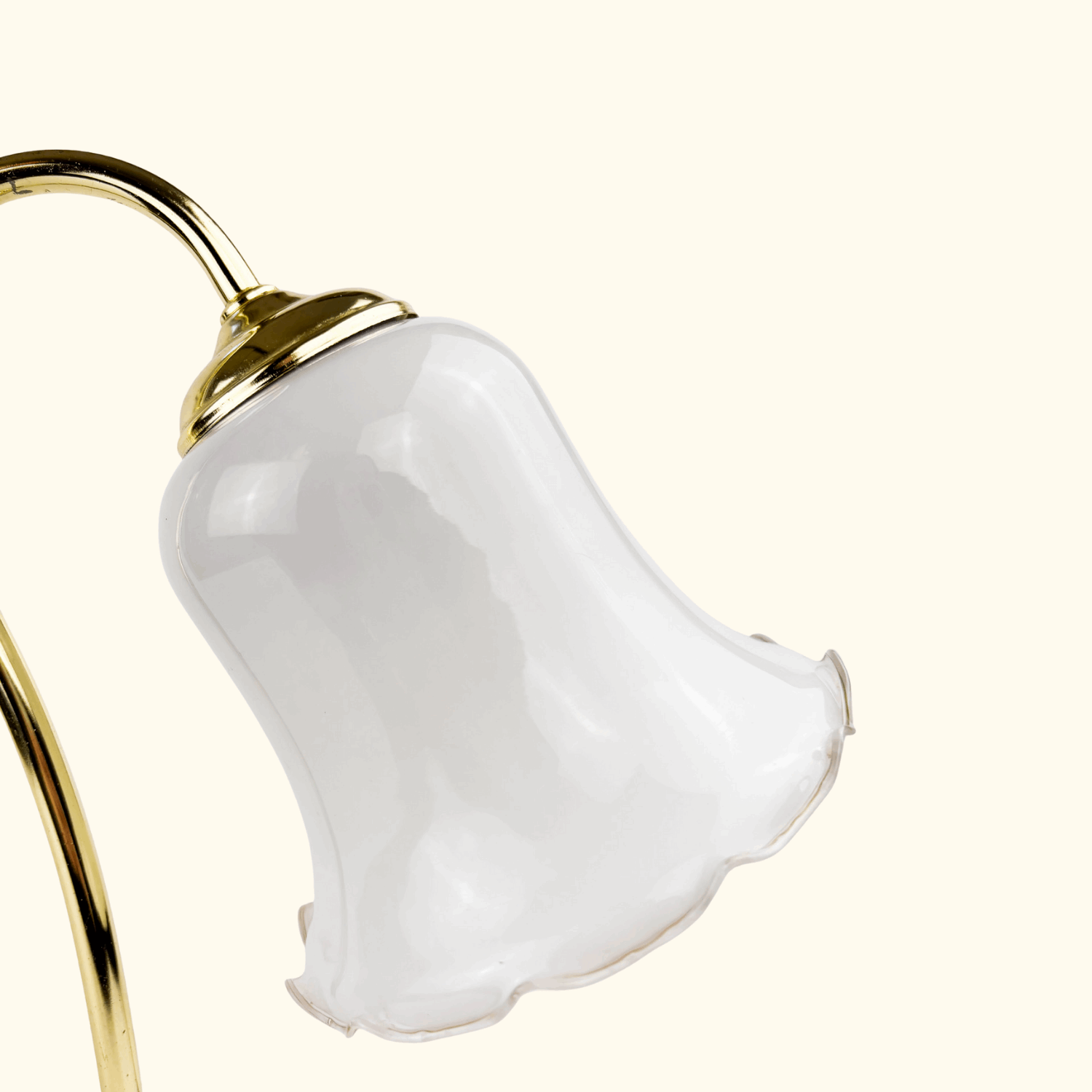 Vintage BHS Swan Neck Art Deco Floral Brass Lamp BHS