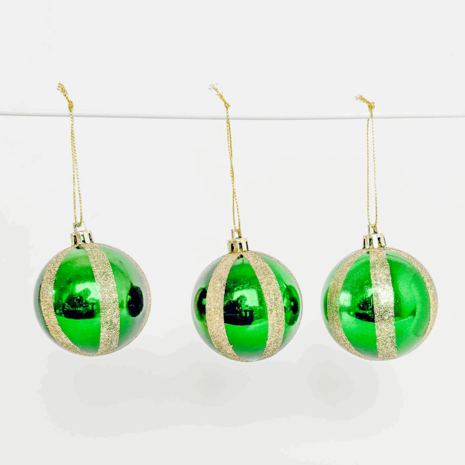 Green, Red and White Candy Cane Bauble Large Mixed Set of 19 Sunshine Thrift