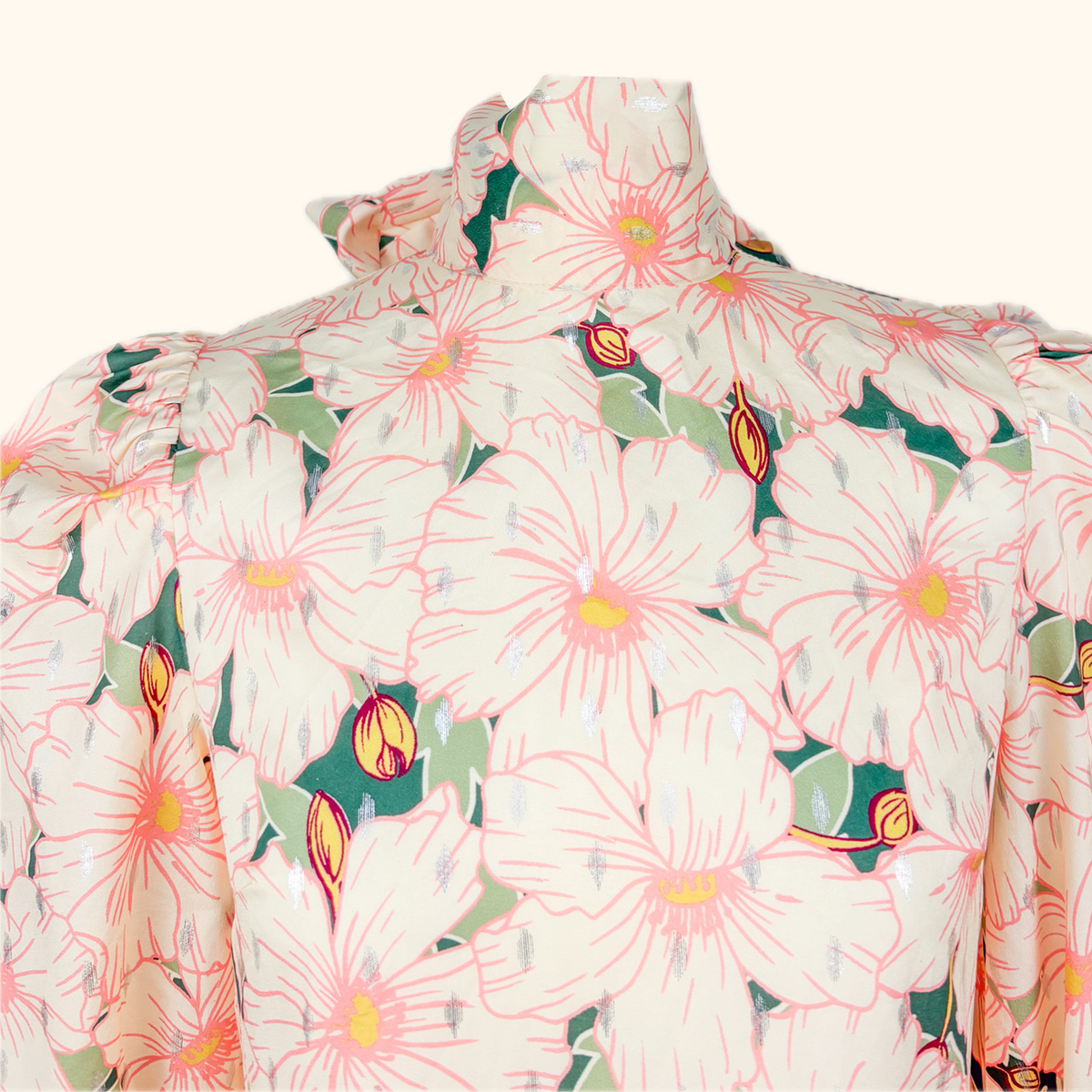 Never Fully Dressed Long Sleeve Tiered Floral Mini Dress - Size 8