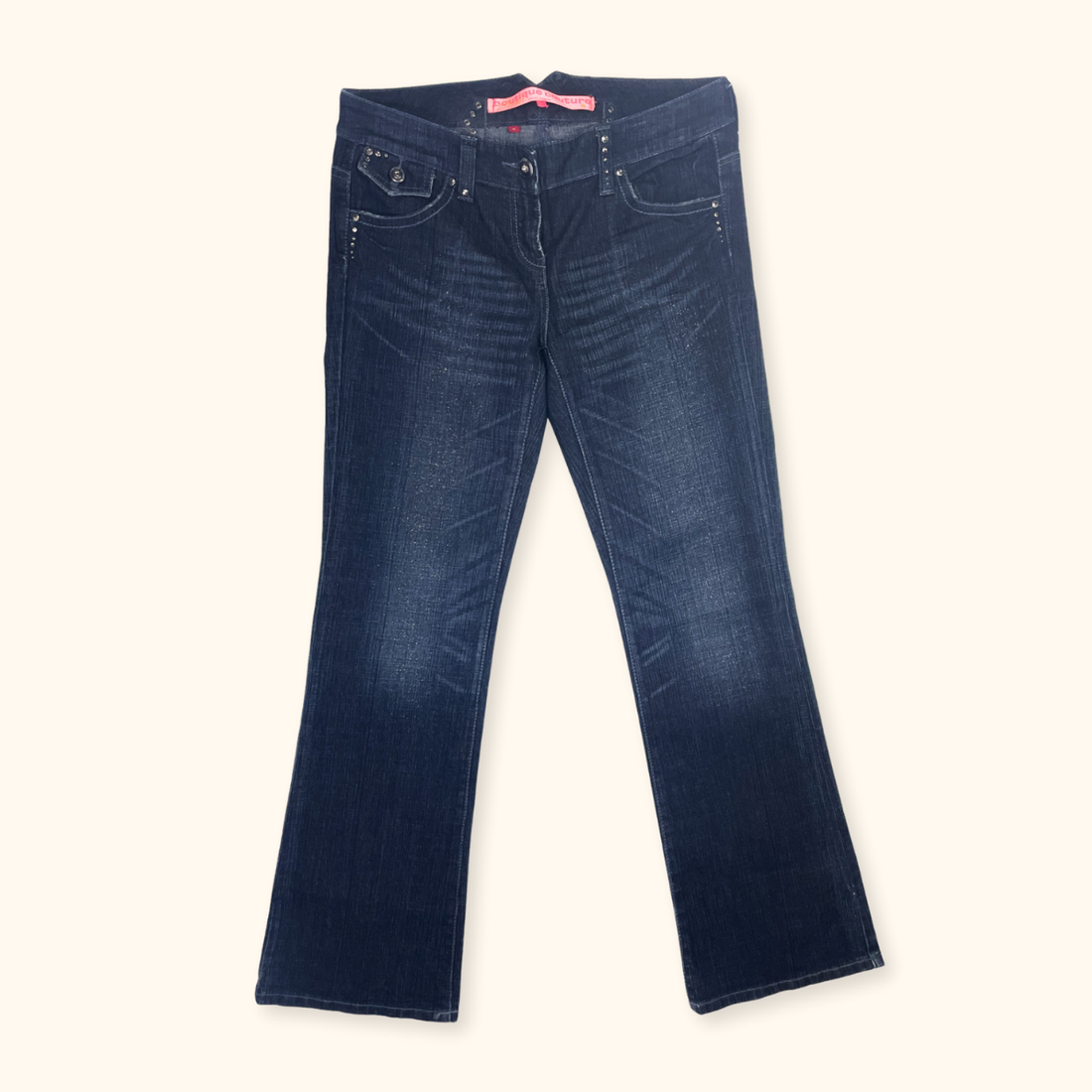 River Island Low Rise Flared Sparkle Jeans - Size 14L