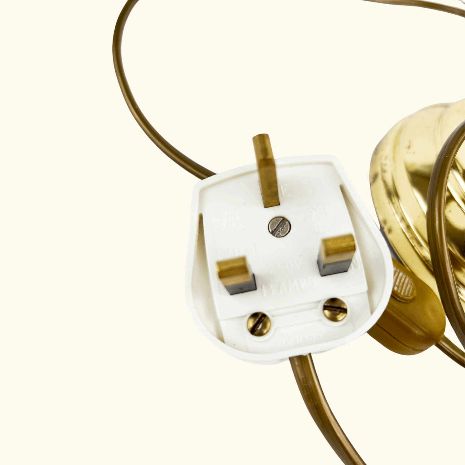 Vintage BHS Swan Neck Art Deco Floral Brass Lamp BHS