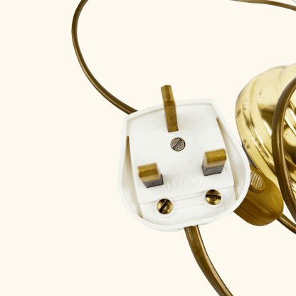 Vintage BHS Swan Neck Art Deco Floral Brass Lamp BHS