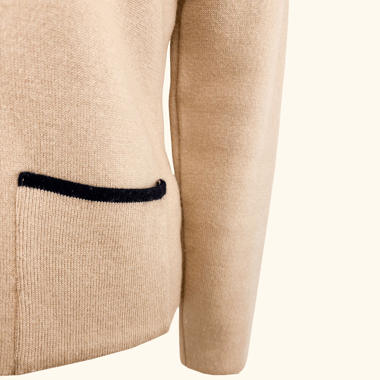 Vintage M&amp;S St Michael Wool Blend Beige Cardigan - Size 14