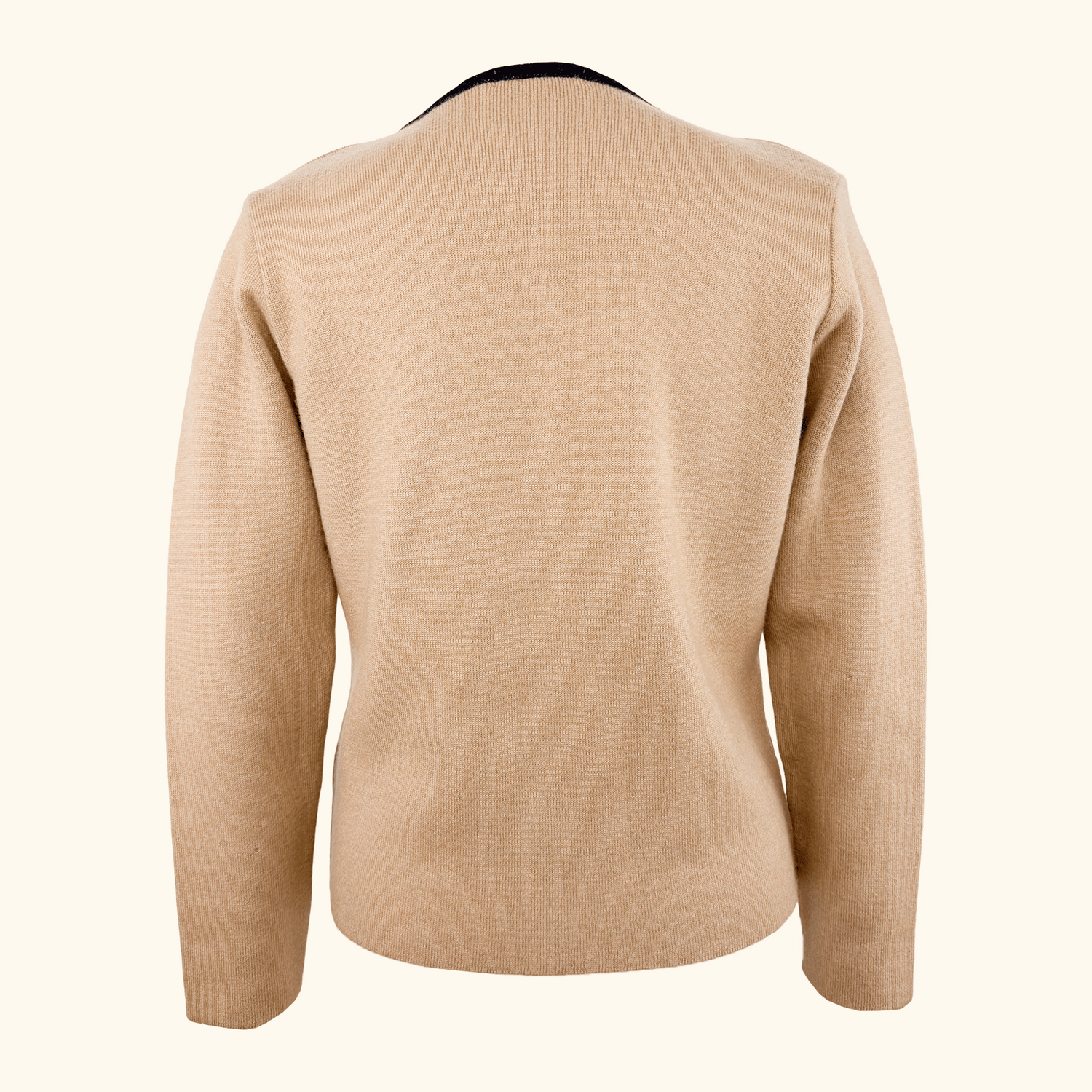 Vintage M&amp;S St Michael Wool Blend Beige Cardigan - Size 14