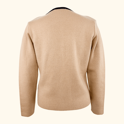 Vintage M&amp;S St Michael Wool Blend Beige Cardigan - Size 14