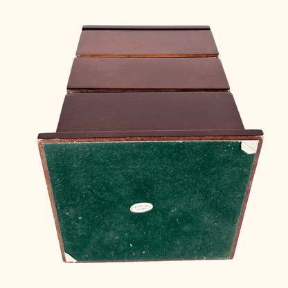 3-Tier Wood Swivel Jewellery Box Sunshine Thrift