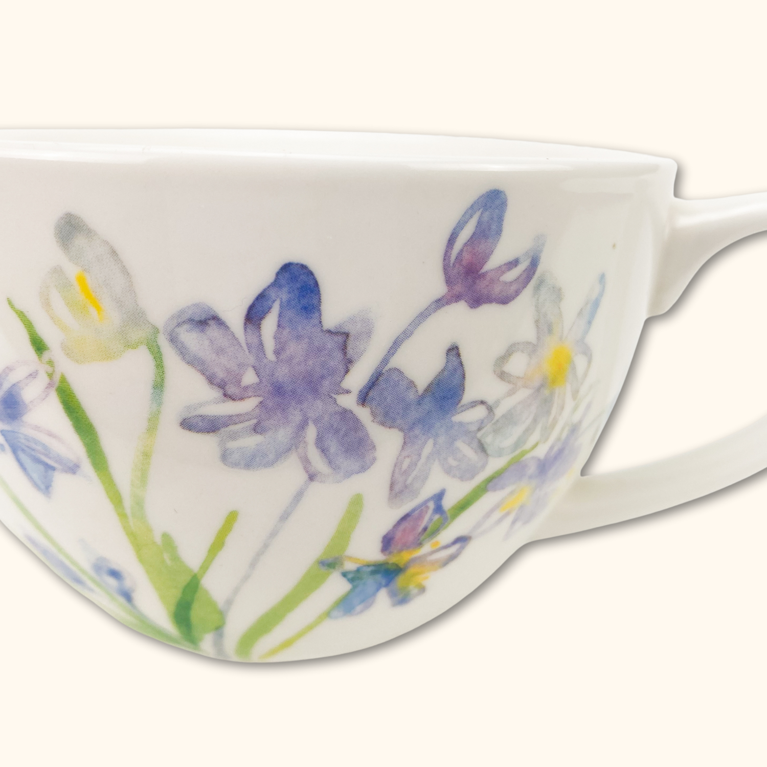 Large Floral Coffee Mug