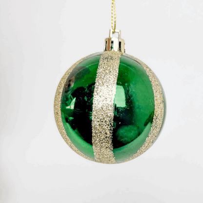 Green, Red and White Candy Cane Bauble Large Mixed Set of 19 Sunshine Thrift